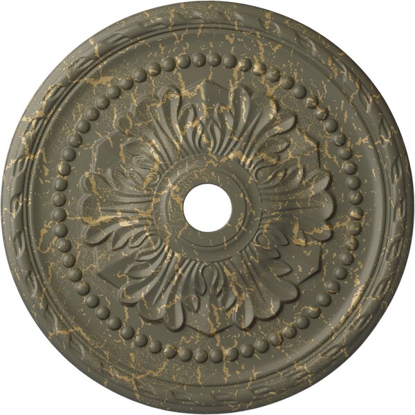 Ekena Millwork Palmetto Medallion (Canopies up to 7 5/8"), 31 1/2"OD x 3 5/8"ID x 1 3/4"P, Witch Hazel Crackle CM31PMWHC - main